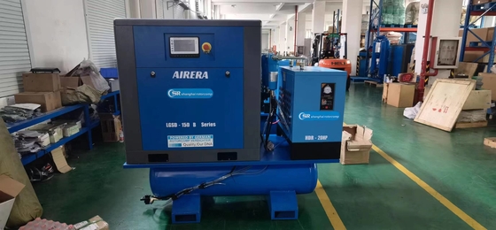 VSD 16bar 7.5kw 10hp Compresor de tornillo montado en el tanque para la industria de corte láser