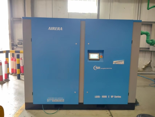 Compresor de tornillo VSD de 250kw PM con capacidad de aceite de 10L-200L y aceite sintético