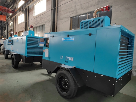 Compresor de tornillo diesel de grado industrial de 650 cm3 de 100 psi con homologación CE/ISO9001