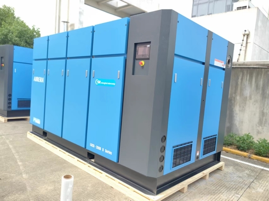 Potencia de 7.5 KW a 355 KW Compresor de aire de tornillo giratorio Sistema de control PLC Método de enfriamiento por aire