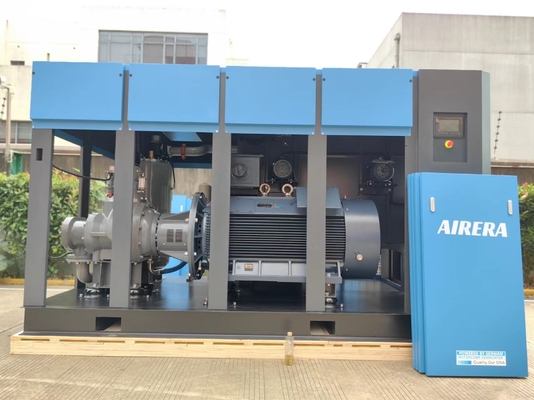 Compresor de aire eléctrico de tornillo giratorio 0,5-85 M3/min Capacidad Control del PLC de arranque Delta 68-84dB Nivel de ruido