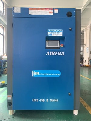 Eficiencia LGFD-75KW Compresor de aire de tornillo de bajo ruido Refrigeración de aire