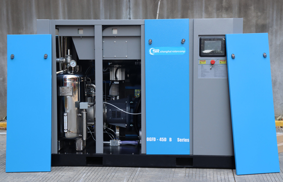 Shanghai Rotorcomp OGFD-45D B Compresor de aire libre de aceite con accionamiento directo Velocidad fija Velocidad variable para industrial